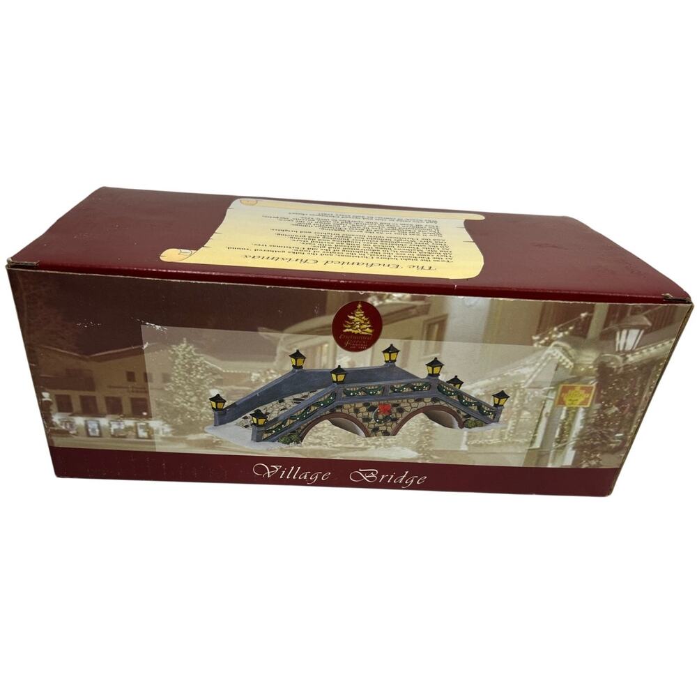 Vintage Enchanted Forest Ceramic Bridge Village Accessory NIB